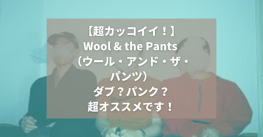 「Wool & The Pants（ウール・アンド・ザ・パンツ）」｜ダブ？じゃがたら？パンク？｜世界基準で認められるサウンドは必聴！｜最新日本人バンド｜